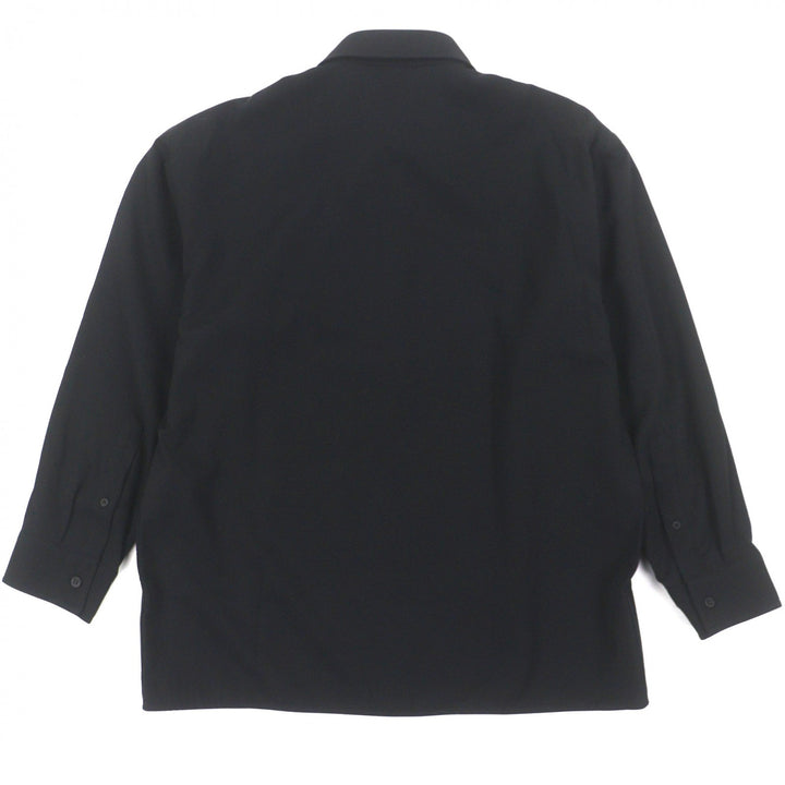 Excellent BALENCIAGA Long sleeve shirt black wool mens 34 672354