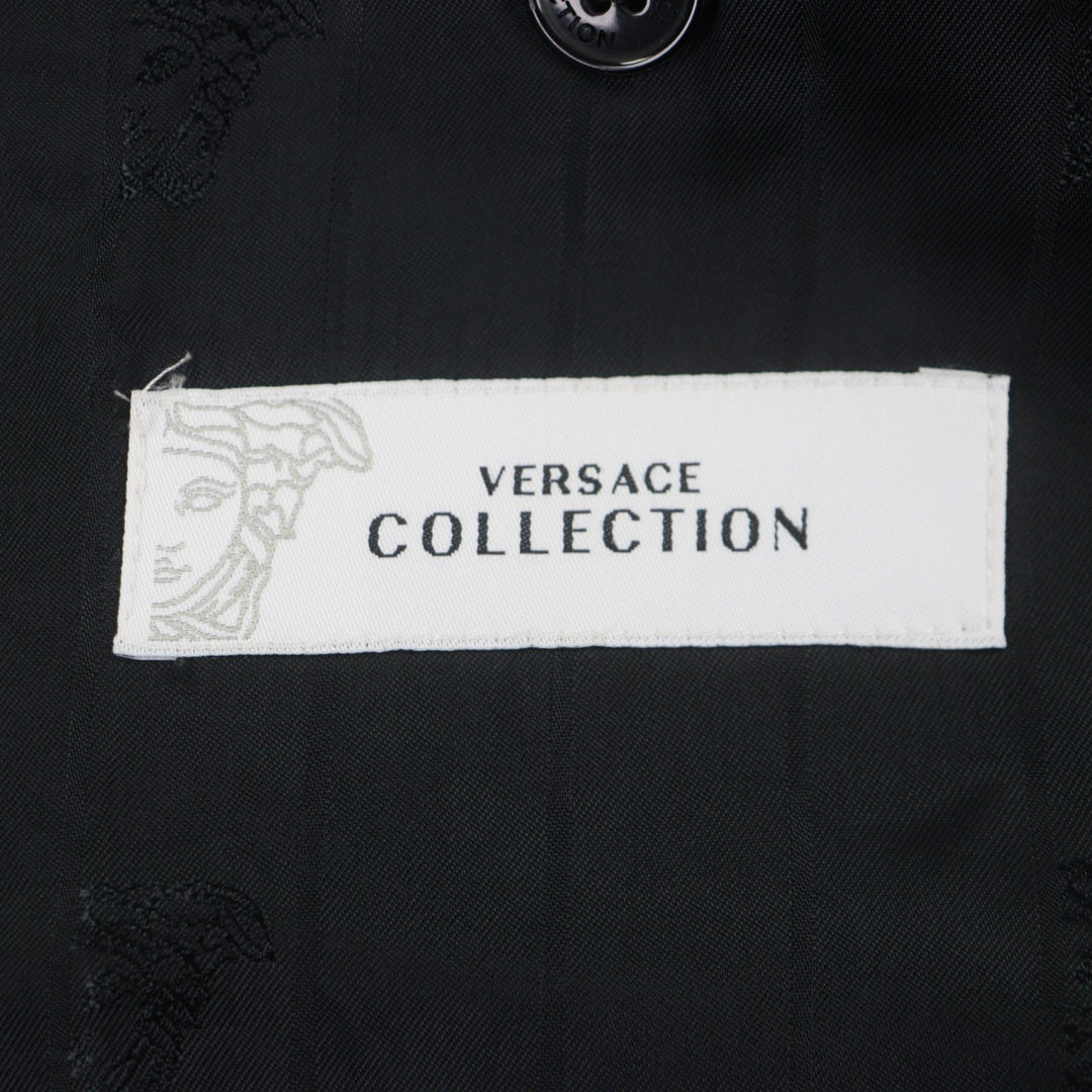 Pristine VERSACE COLLECTION tailored jacket black Viscose mens 48