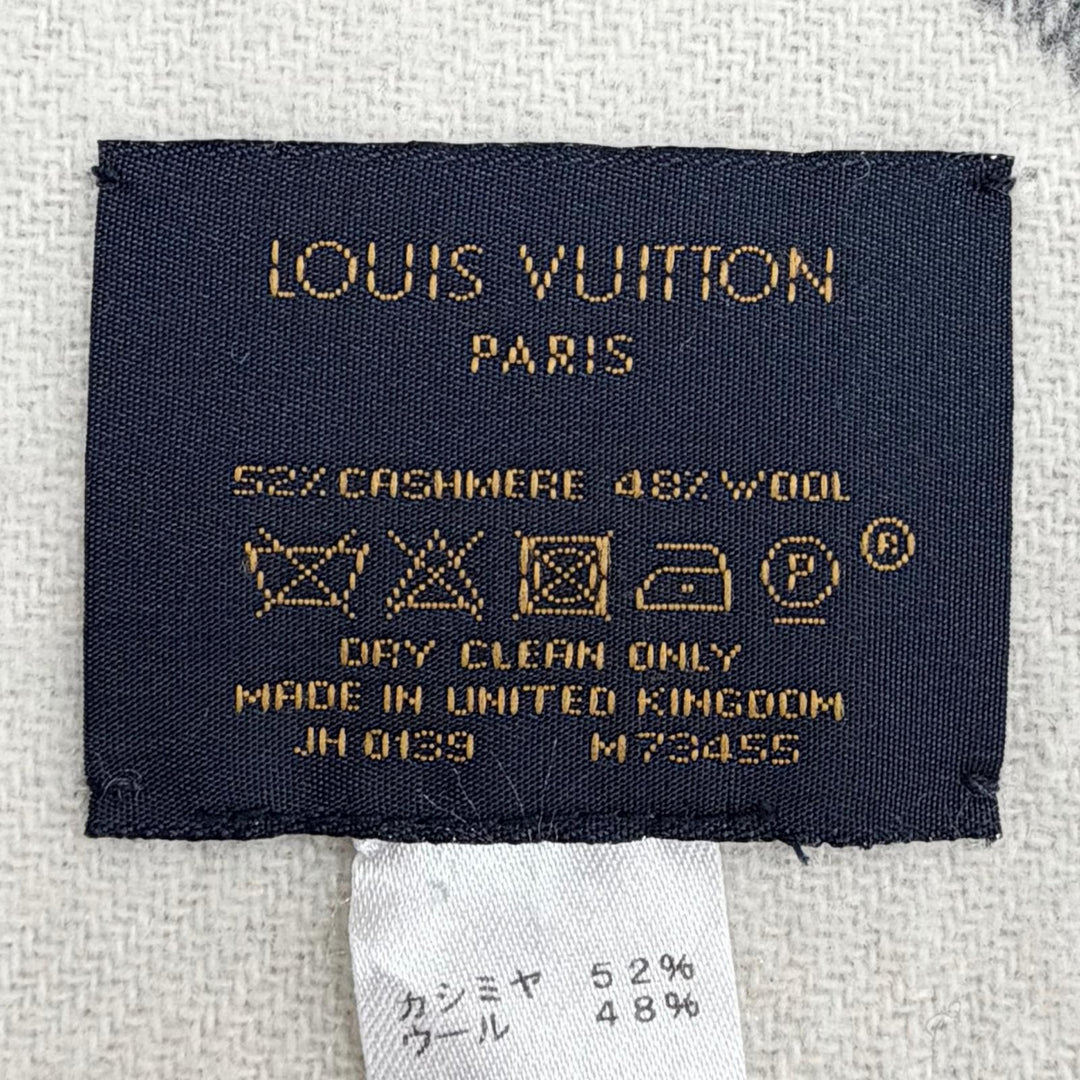 Excellent LOUIS VUITTON Scarf Echarpe Monogram Capital gray Women M73455
