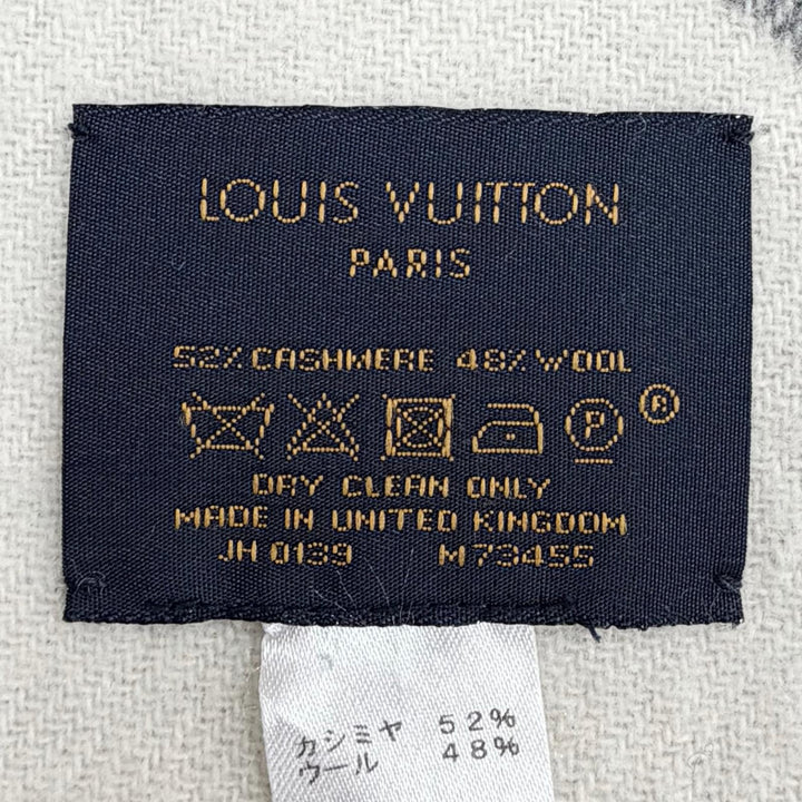 Excellent LOUIS VUITTON Scarf Echarpe Monogram Capital gray Women M73455
