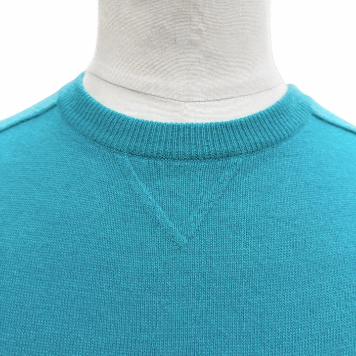 Great HERMES sweater turquoise blue wool mens M