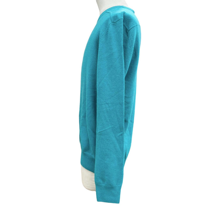 Great HERMES sweater turquoise blue wool mens M