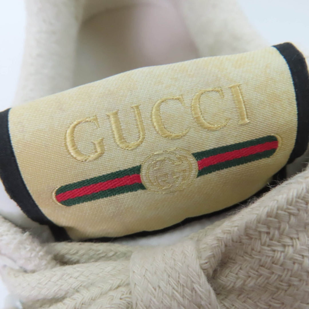 Great GUCCI Low cut sneakers Web stripe GG Marmont vintage logo beige Women 35.5