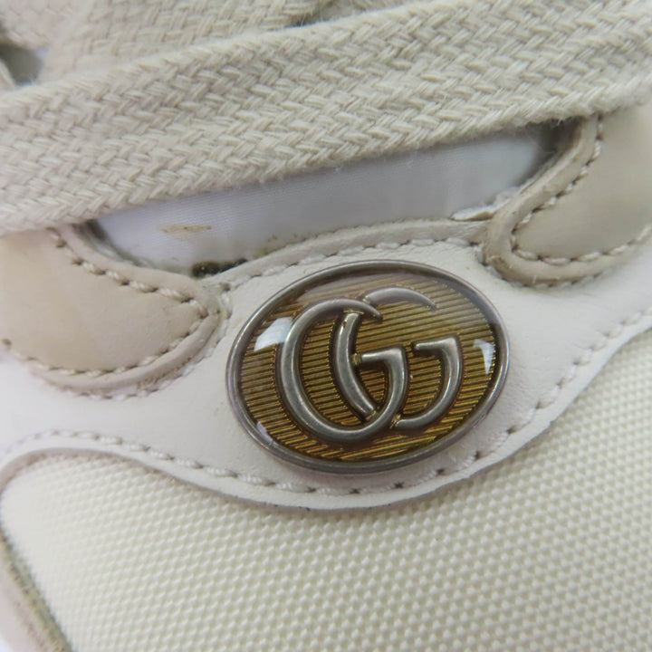 Great GUCCI Low cut sneakers Web stripe GG Marmont vintage logo beige Women 35.5
