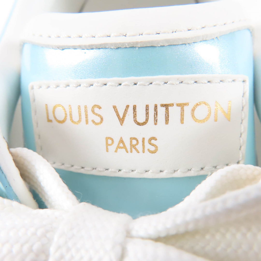 Great LOUIS VUITTON Low cut sneakers timeout line Monogram Light blue Women 37