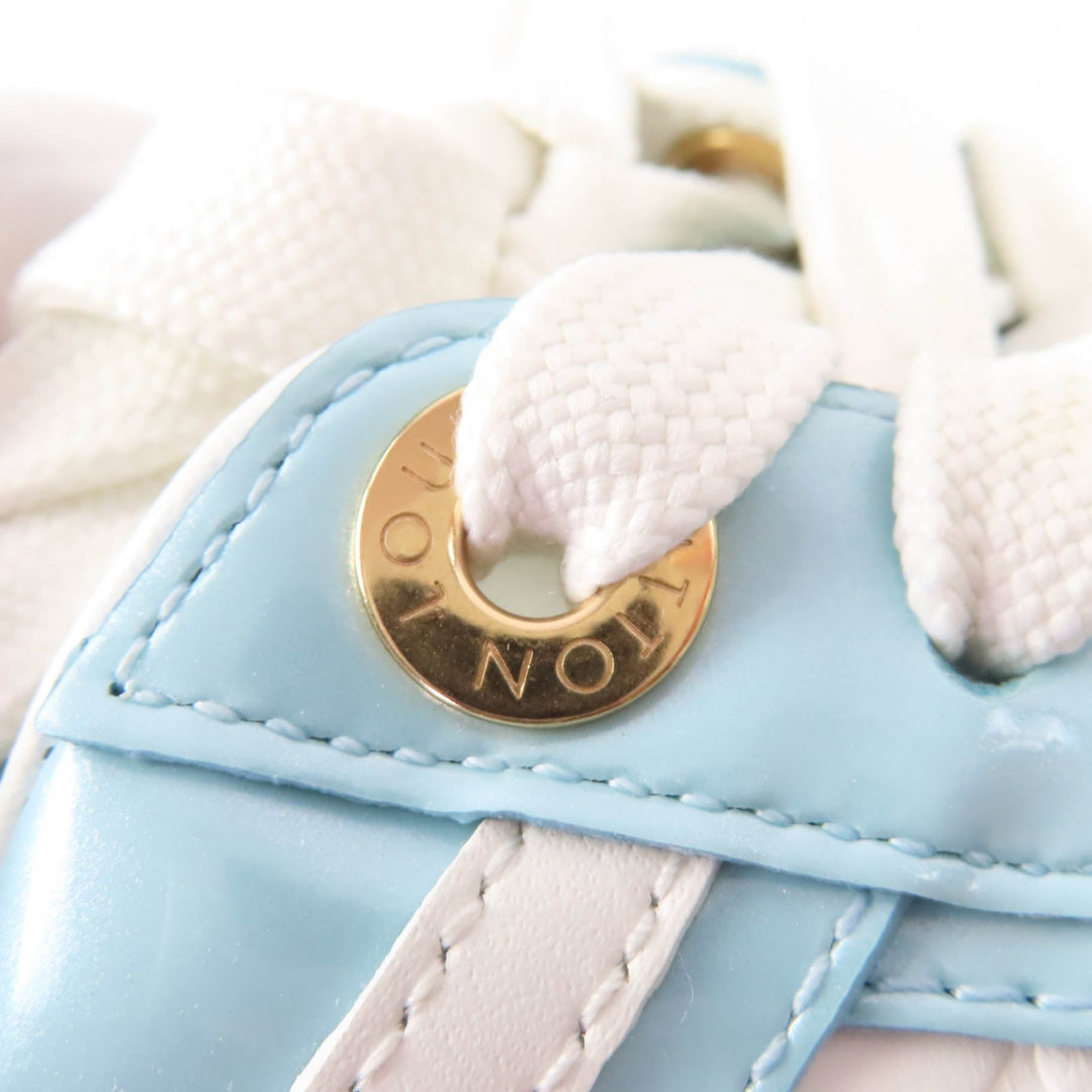 Great LOUIS VUITTON Low cut sneakers timeout line Monogram Light blue Women 37
