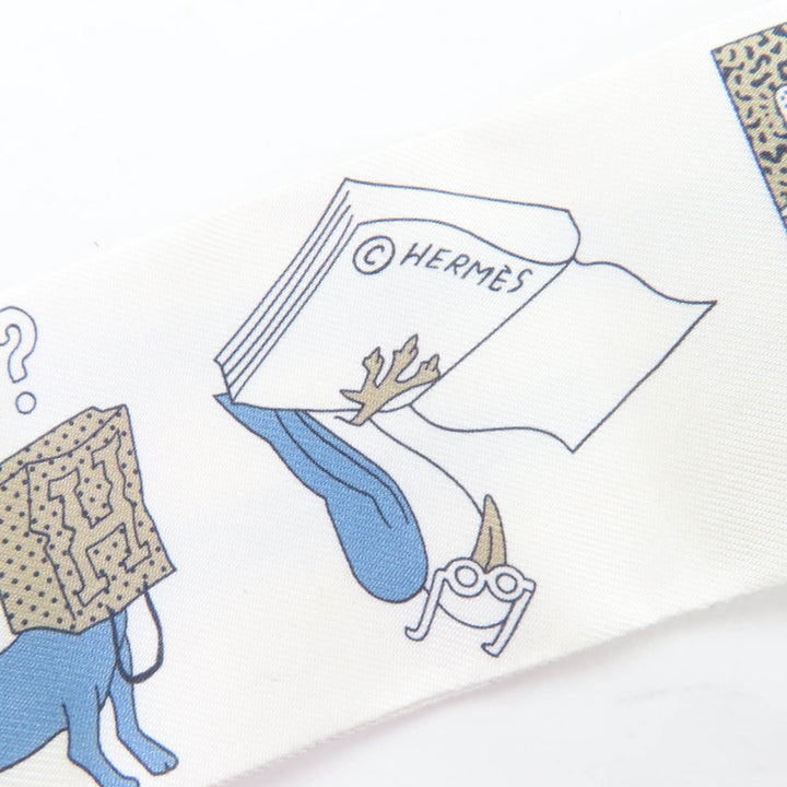 Pristine HERMES scarf A Vos Crayons Come on, get out your colored pencils silk