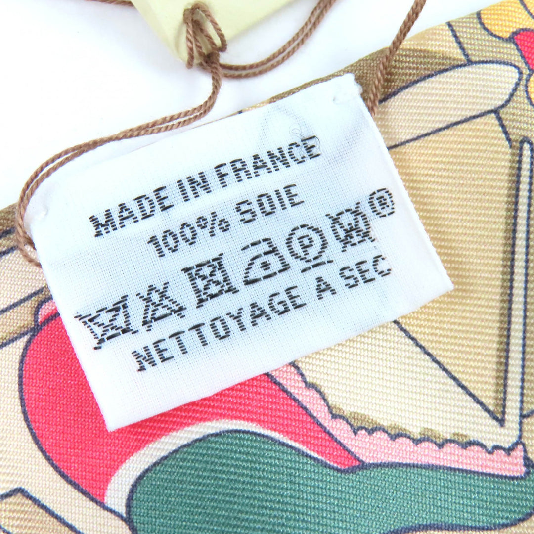 Pristine HERMES scarf Twilly Pony Pit Stop silk Women