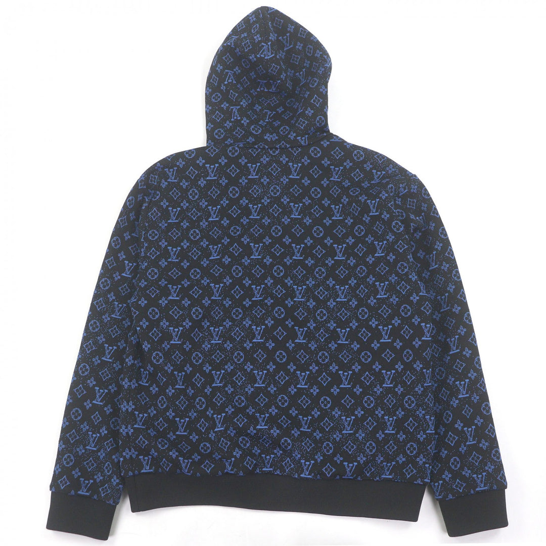 Great LOUIS VUITTON hoodie Monogram Zip-Through black polyester mens M
