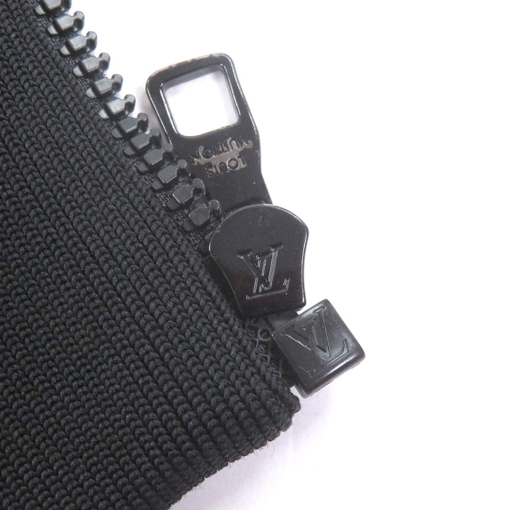 Great LOUIS VUITTON hoodie Monogram Zip-Through black polyester mens M