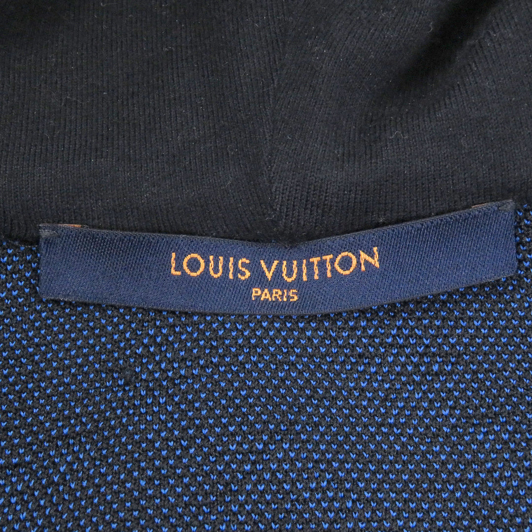 Great LOUIS VUITTON hoodie Monogram Zip-Through black polyester mens M