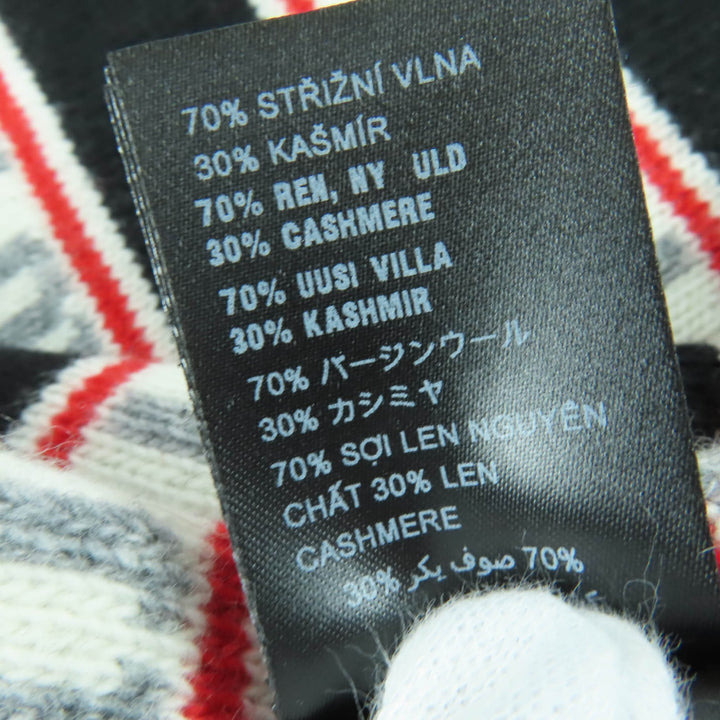 Excellent MIUMIU Scarf logo border Black series Virgin wool Women 0000EF