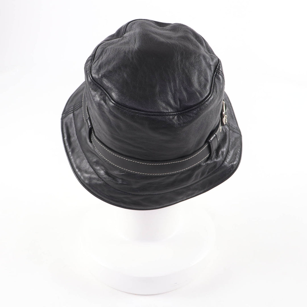 Great COACH hat black Sheep leather Women