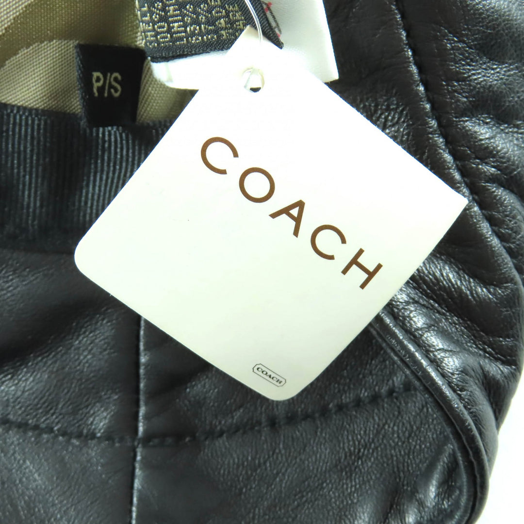 Great COACH hat black Sheep leather Women