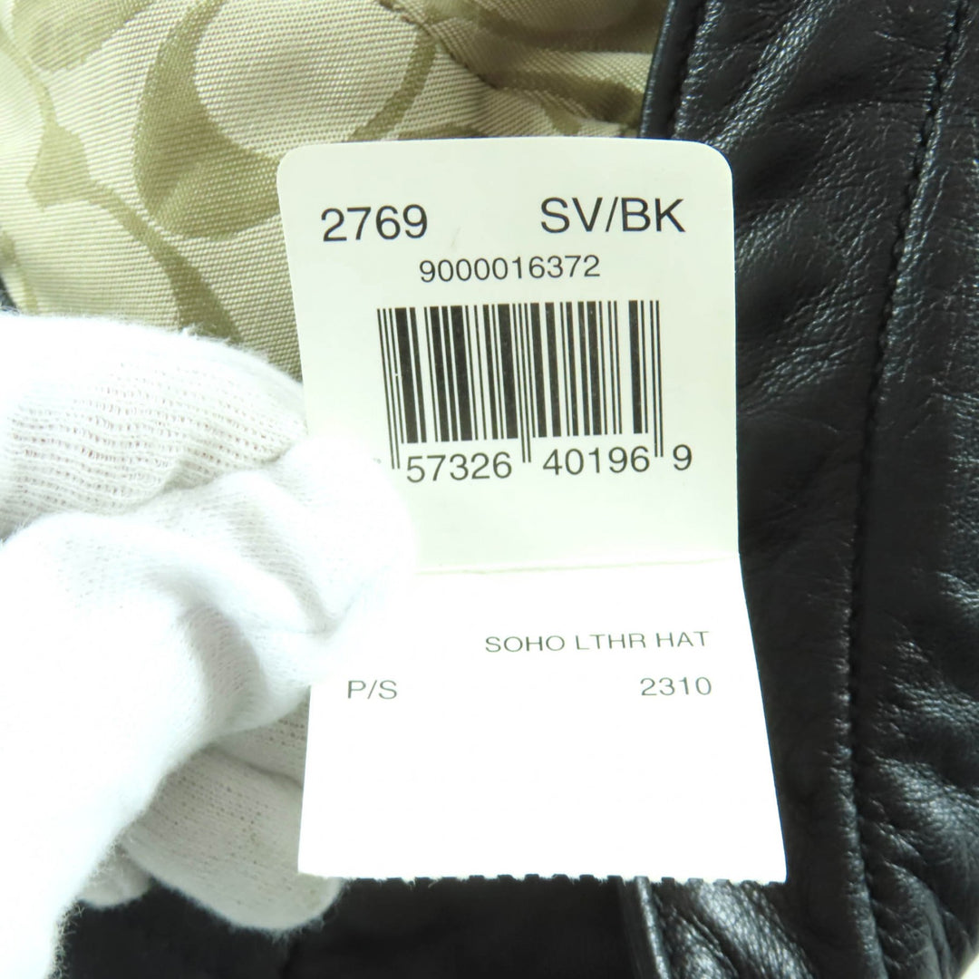 Great COACH hat black Sheep leather Women