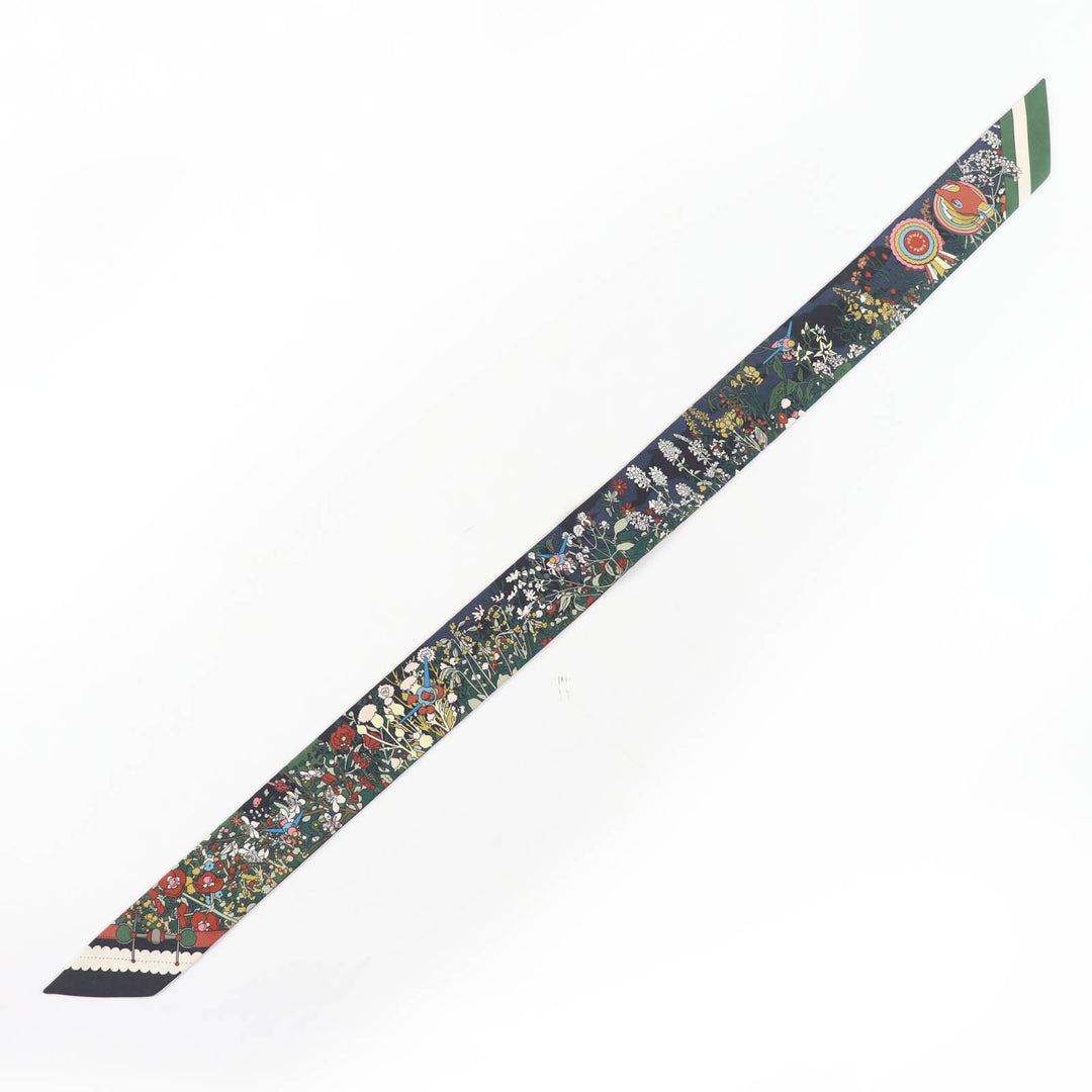 Excellent HERMES scarf PONY PIT STOP multicolor silk Women