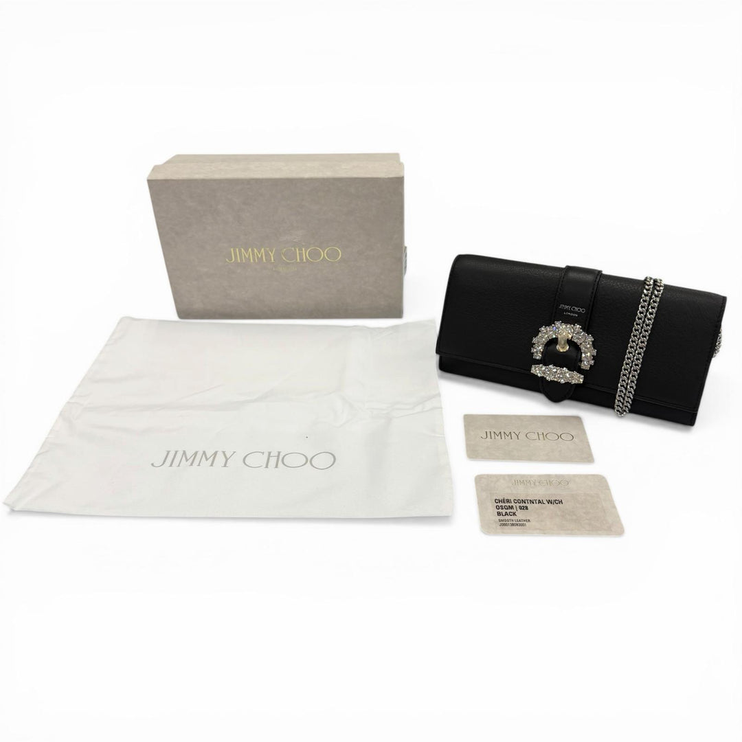 Excellent JIMMY CHOO Purse black leather Women