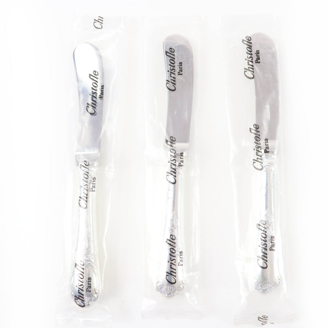 Pristine Christofle cutlery Marly Butter Knife 3-Piece Set Silver Women