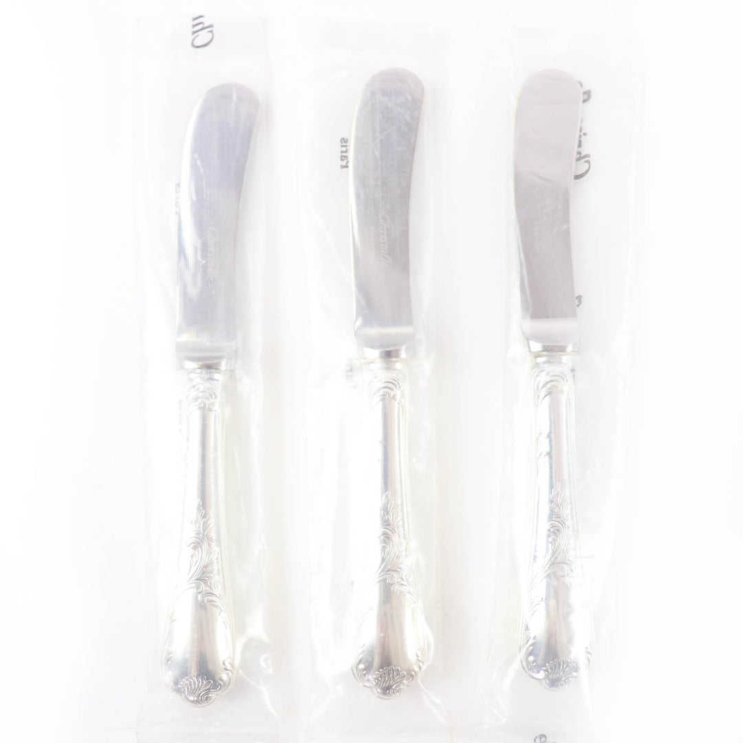 Pristine Christofle cutlery Marly Butter Knife 3-Piece Set Silver Women