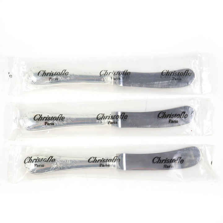 Pristine Christofle cutlery Marly Butter Knife 3-Piece Set (Unopened) Silver