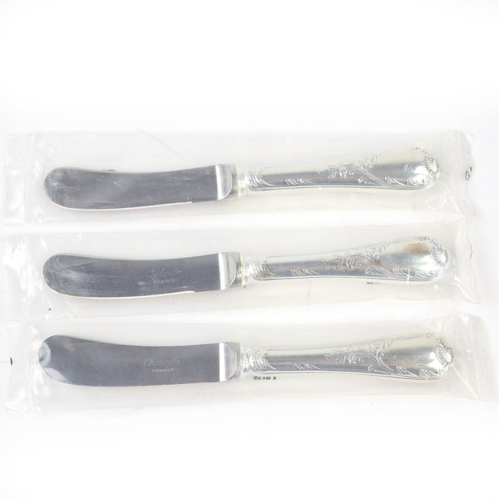 Pristine Christofle cutlery Marly Butter Knife 3-Piece Set (Unopened) Silver