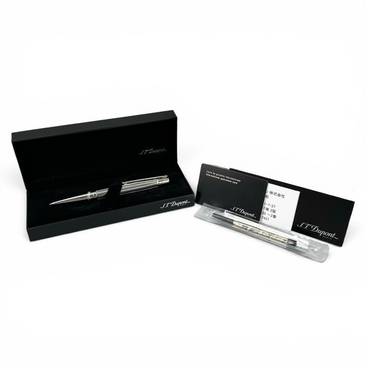 Excellent Dupont Ballpoint pen Defi Palladium finish, Silver mens 405722