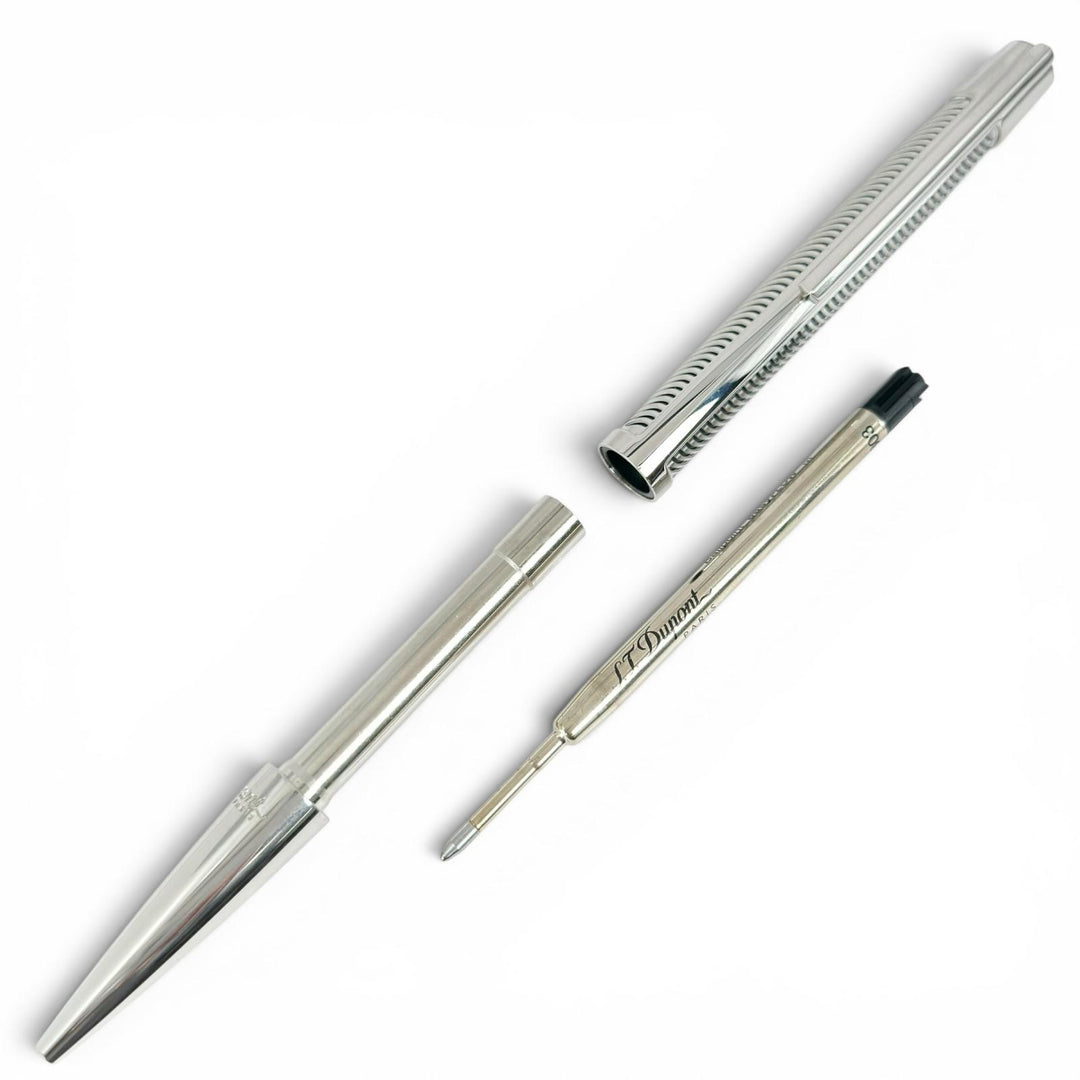Excellent Dupont Ballpoint pen Defi Palladium finish, Silver mens 405722