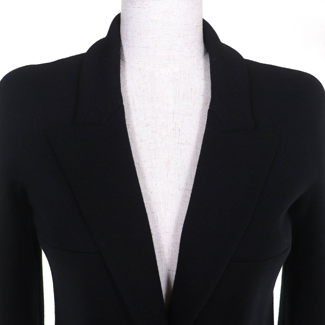 Great CHANEL coat COCO Mark button black wool Women 38 07A P31269V21533