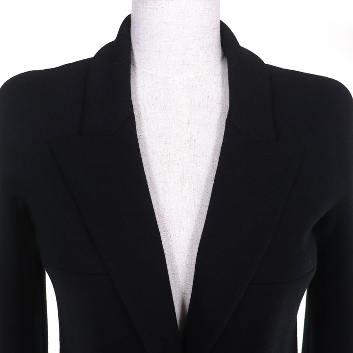 Great CHANEL coat COCO Mark button black wool Women 38 07A P31269V21533