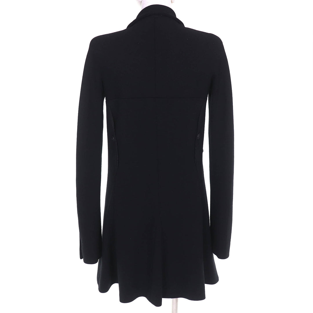 Great CHANEL coat COCO Mark button black wool Women 38 07A P31269V21533