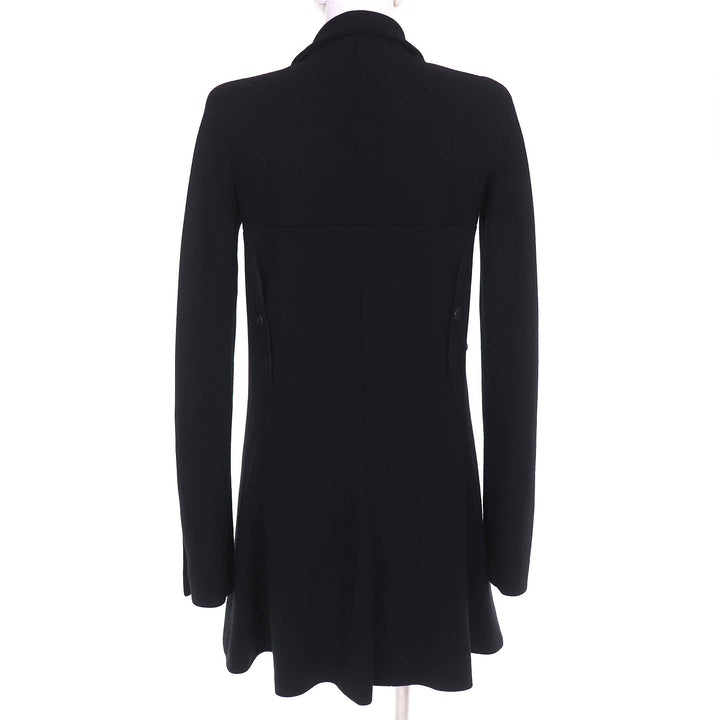 Great CHANEL coat COCO Mark button black wool Women 38 07A P31269V21533