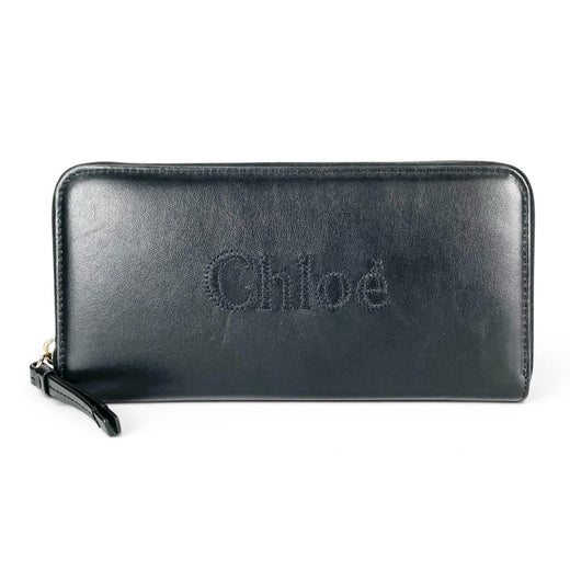 Pristine Chloe Purse SENSE Zip Around black leather Women CHC23AP970I10