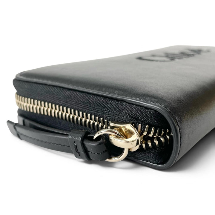Pristine Chloe Purse SENSE Zip Around black leather Women CHC23AP970I10