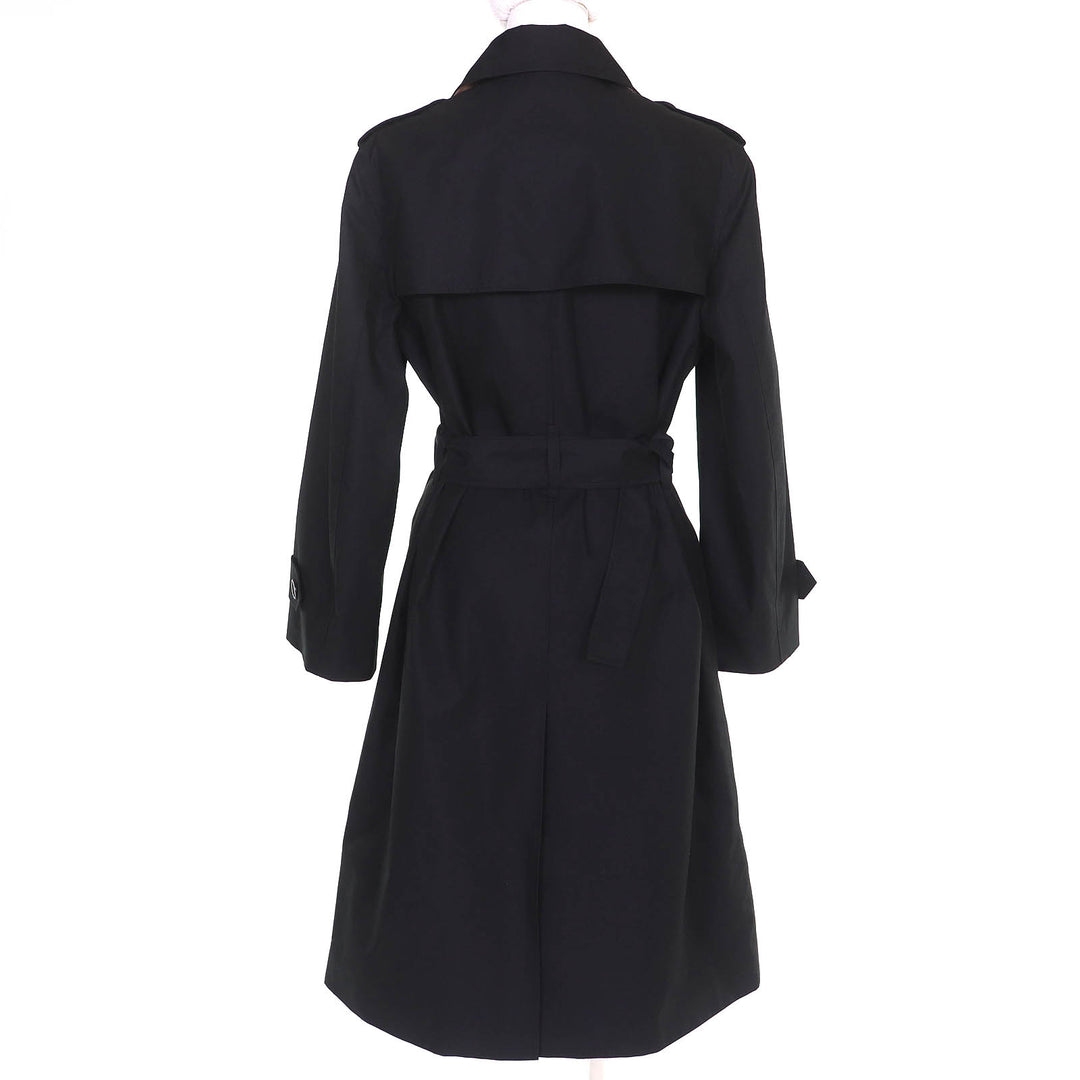 Excellent COACH trench coat Signature lining, belted, long, double black S CAC00