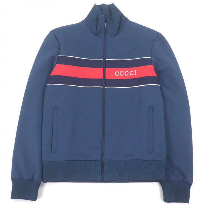 Pristine GUCCI Blouson Neoprene Logo Web Stripe Zip-Up Track Jacket