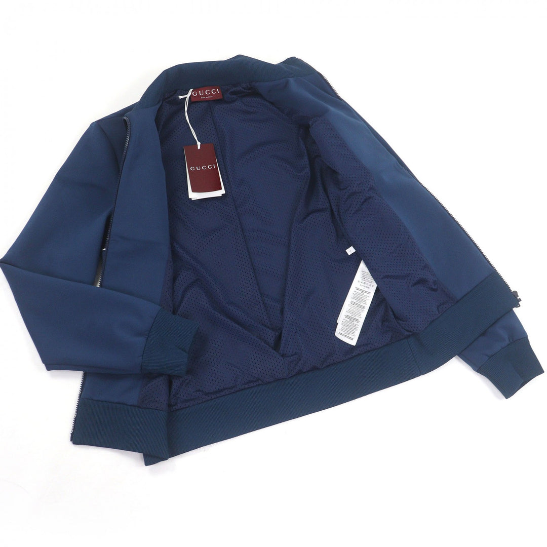 Pristine GUCCI Blouson Neoprene Logo Web Stripe Zip-Up Track Jacket