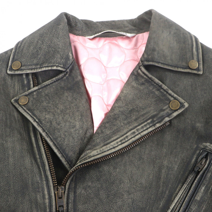 Great ACNE STUDIOS DISTRESSED LEATHER JACKET Black 44 FN-MN-LEAT000255