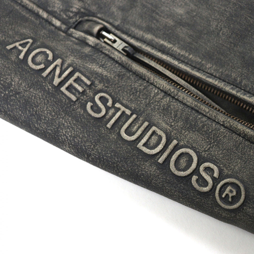 Great ACNE STUDIOS DISTRESSED LEATHER JACKET Black 44 FN-MN-LEAT000255