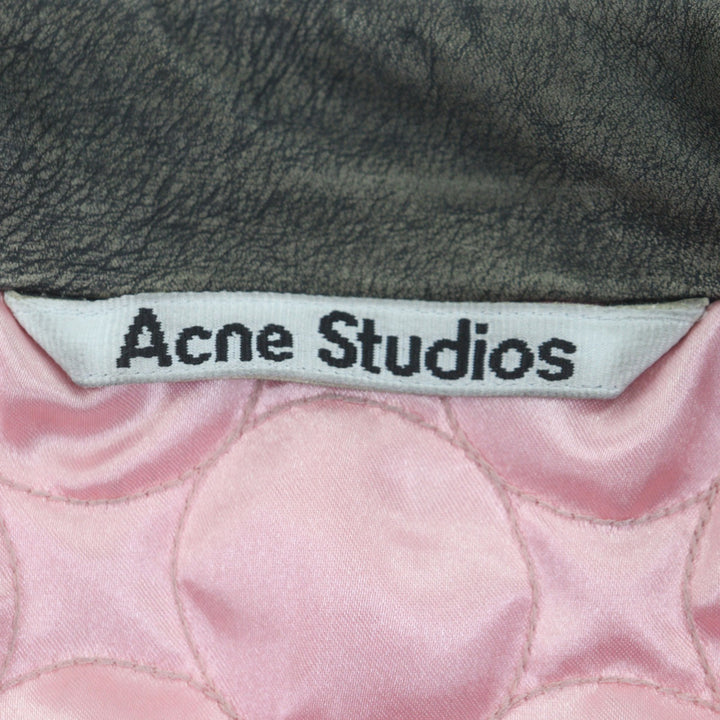 Great ACNE STUDIOS DISTRESSED LEATHER JACKET Black 44 FN-MN-LEAT000255