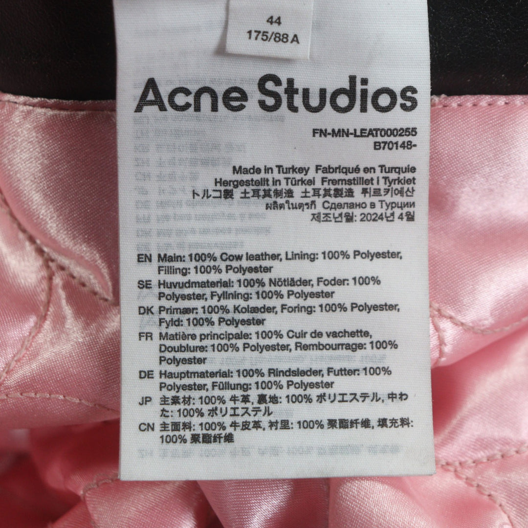 Great ACNE STUDIOS DISTRESSED LEATHER JACKET Black 44 FN-MN-LEAT000255