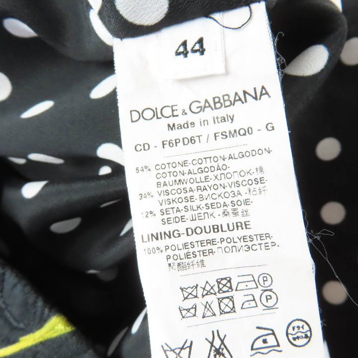 Great DOLCE&GABBANA one piece Silk blend floral design sleeveless black Women 44