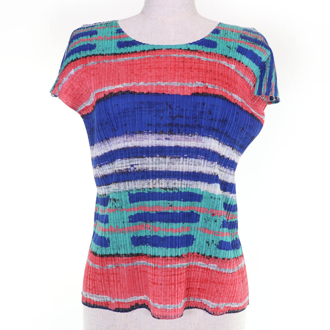 Excellent PLEATS PLEASE T-shirt Short sleeve multicolor Women 3 PP21-JK683