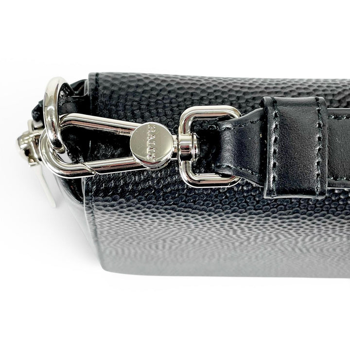 Pristine BALLY Purse NYONS Zip Around Organizer black Calf leather mens
