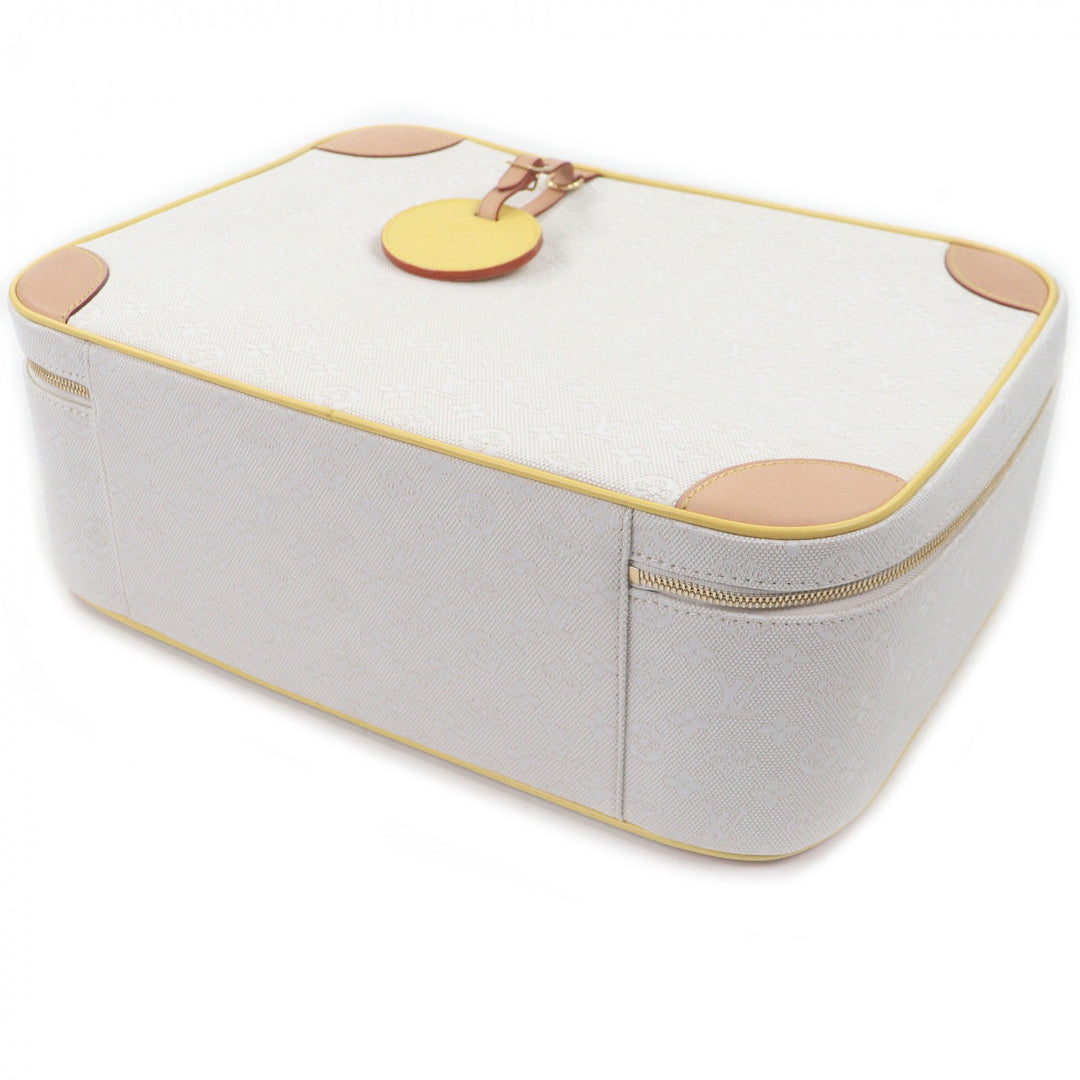Excellent LOUIS VUITTON suitcase Monogram jacquard with natural leather trim