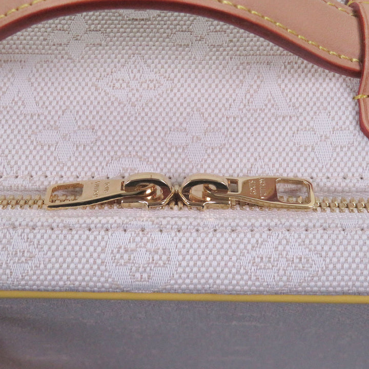Excellent LOUIS VUITTON suitcase Monogram jacquard with natural leather trim
