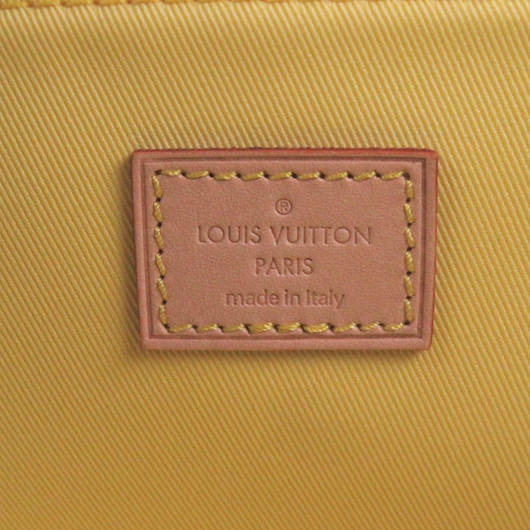 Excellent LOUIS VUITTON suitcase Monogram jacquard with natural leather trim