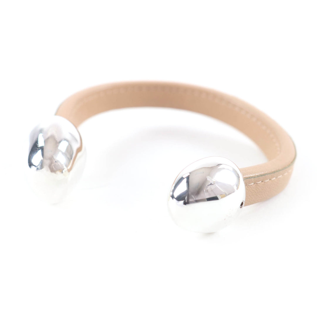 Great BOTTEGAVENETA Bangle Leather bracelet beige leather Women