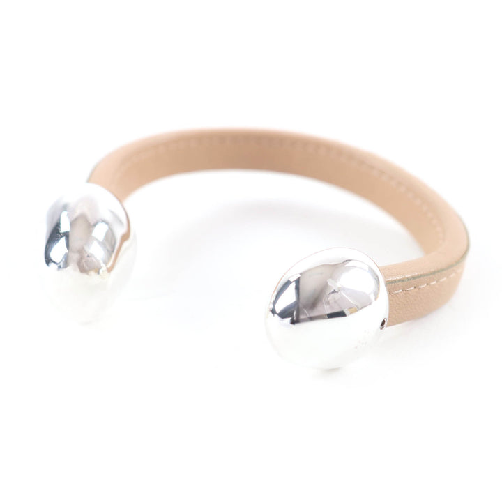 Great BOTTEGAVENETA Bangle Leather bracelet beige leather Women