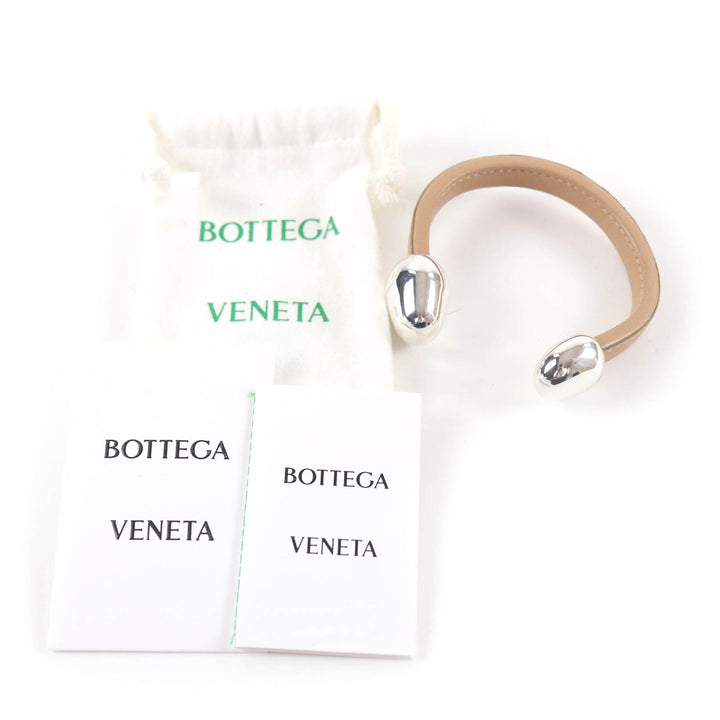 Great BOTTEGAVENETA Bangle Leather bracelet beige leather Women