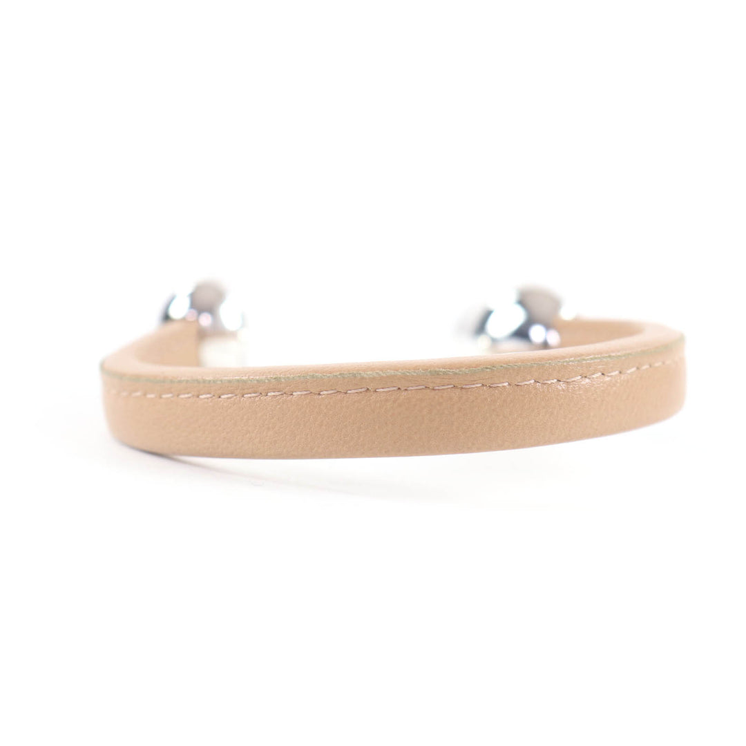 Great BOTTEGAVENETA Bangle Leather bracelet beige leather Women